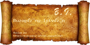 Buzogány István névjegykártya