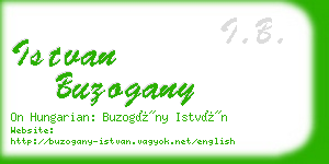 istvan buzogany business card